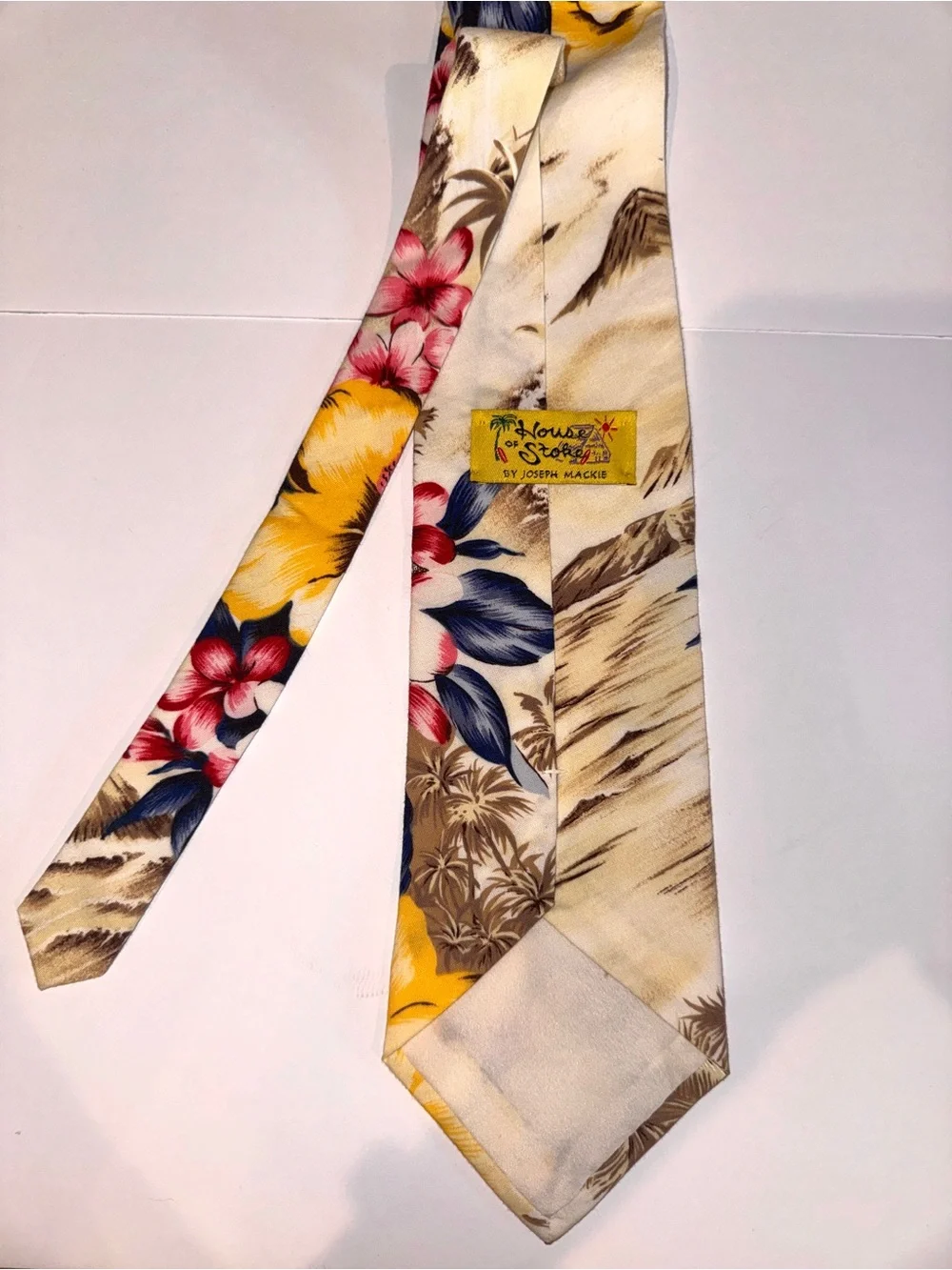 House of Stoke by Joseph Mackie Retro Floral Tie